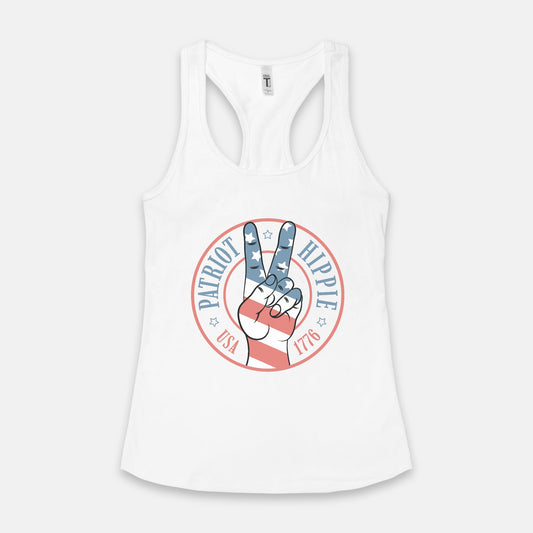 Patriot Hippie "Hand of Peace" Women's Racerback Tank-Multiple Colors