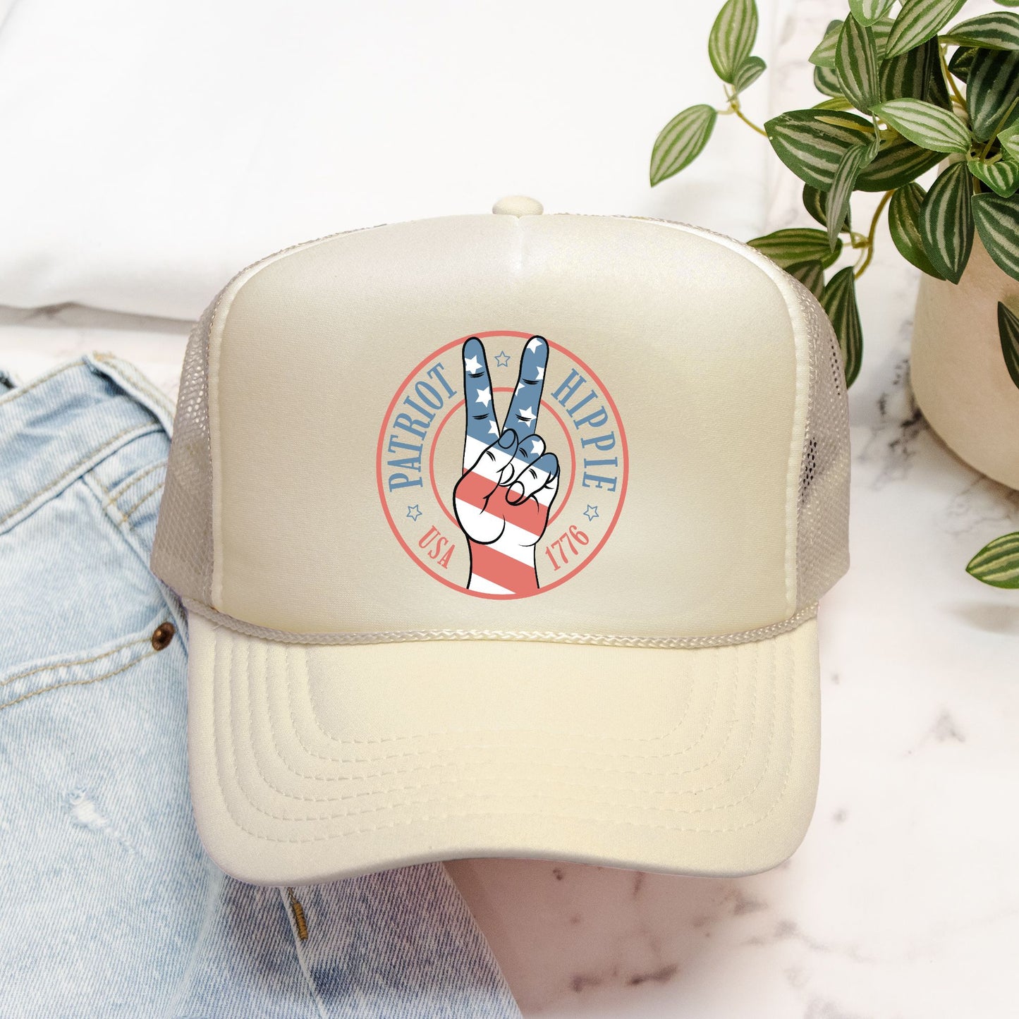 Patriot Hippie "Hand of Peace" Foam Trucker Hat-2 Colors