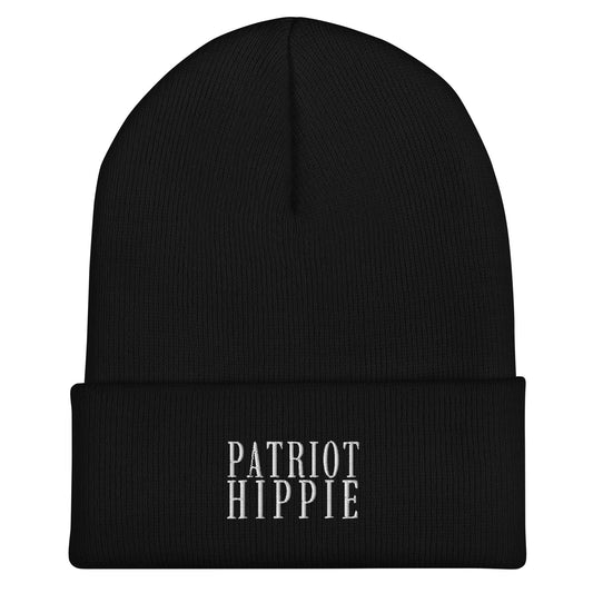 Patriot Hippie Embroidered Cuffed Beanie-Multiple Colors