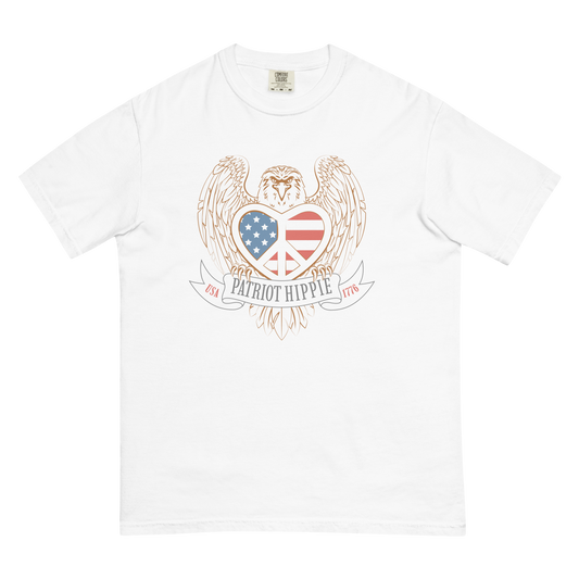 Patriot Hippie "Eagle of Peace" Heavy Weight Vintage Style Tees-Multiple Colors